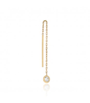 Gena X Mikaël Dan Petite Chaîne diamond and gold earring
