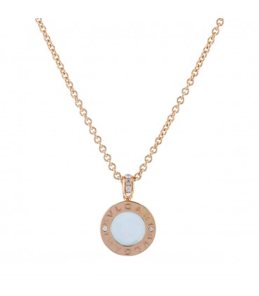Bulgari Bulgari Bulgari mother of pearl, onyx, diamonds and gold necklace