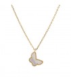 Van Cleef & Arpels Sweet Alhambra Papillon mother of pearl and gold necklace