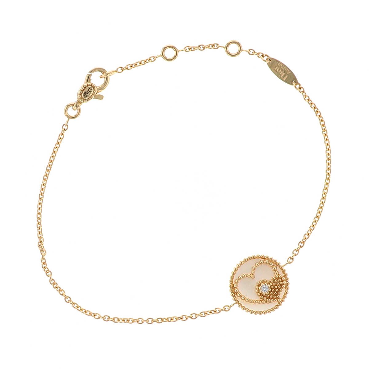 Dior diamond mother of pearl and gold bracelet