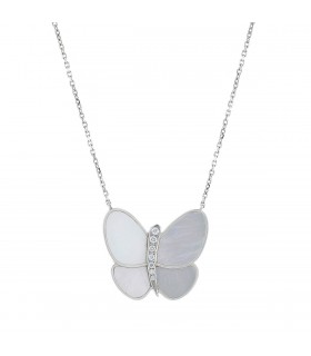 Van Cleef & Arpels Envolées Précieuses diamonds, mother of pearl and gold necklace
