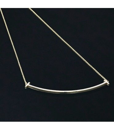 Tiffany & Co. Smile Tiffany T diamonds and gold necklace