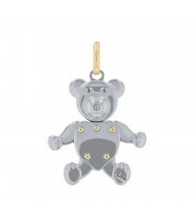 Pomellato Orsetto silver and 18k gold pendant
