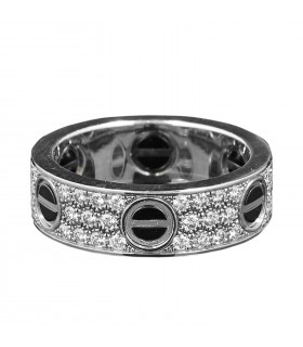 Bague Cartier Love Pavée Céramique