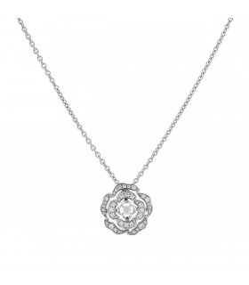 Chanel Bouton de Camélia diamonds and gold necklace