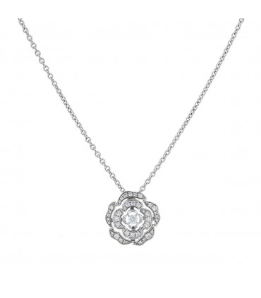 Chanel Bouton de Camélia diamonds and gold necklace