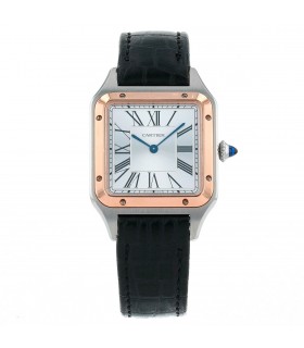 Cartier Santos Dumont stainless steel and gold watch