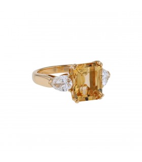 Mellerio Dits Meller diamonds, citrine and gold ring