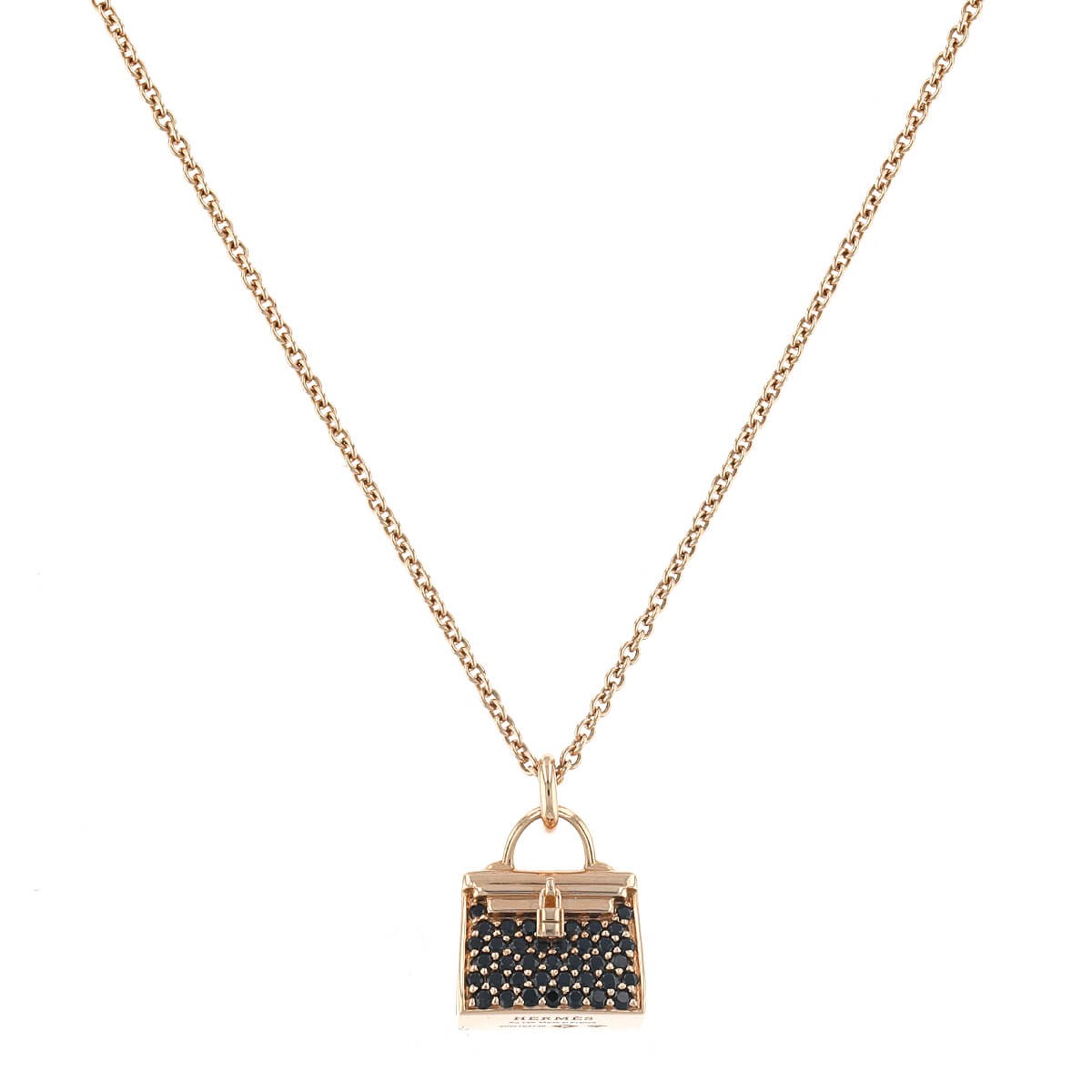 Hermès Finesse Pendant with Diamonds in 18k Rose Gold 0.46 CTW For Sale at  1stDibs | hermes diamond necklace, hermes finesse necklace, finesse necklace  hermes