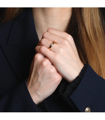 Cartier Ellipse diamond and gold ring