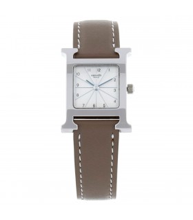 Hermès Heure H stainless steel watch