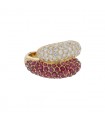 Fred diamonds, rubies and gold ring