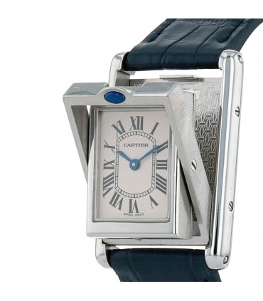 Cartier Tank Basculante stainless steel watch