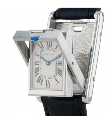 Cartier Tank Basculante stainless steel watch