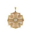 Diamonds, ivory and gold pendant