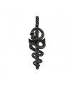 Djula black diamonds and silver pendant