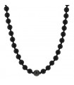 Djula black diamonds and silver necklace