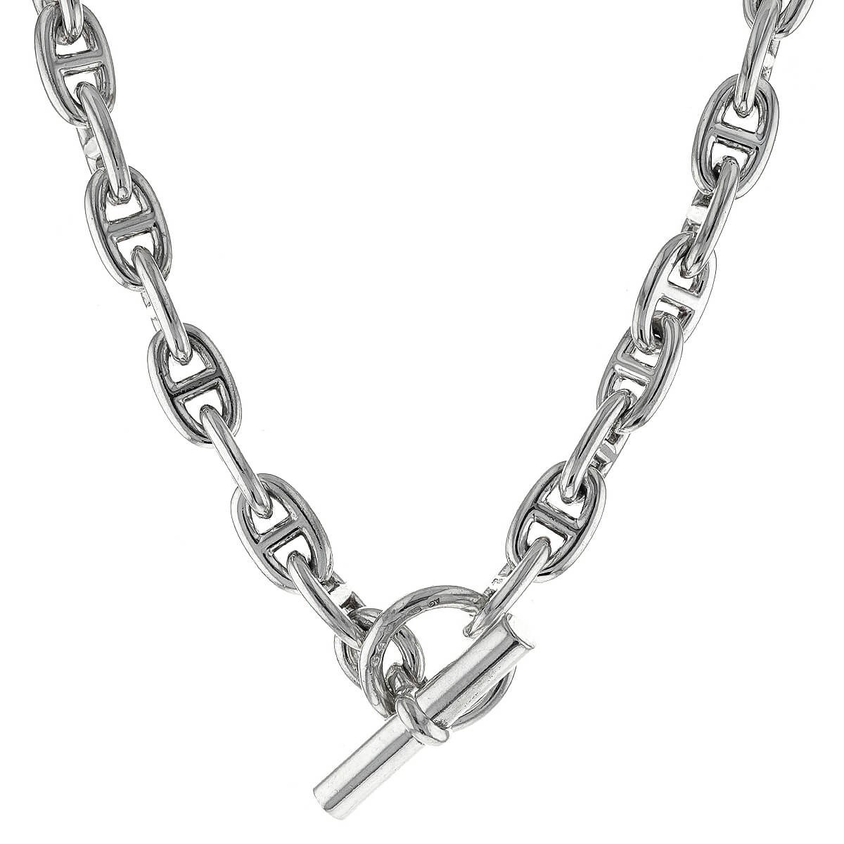 Hermes Farandole Long Necklace In Silver