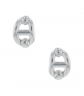 Hermès Chaîne d’Ancre silver earrings