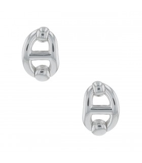 Hermès Chaîne d’Ancre silver earrings