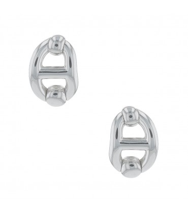 Hermès Chaîne d’Ancre silver earrings