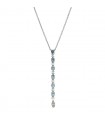 Bulgari diamonds, blue topaze and gold necklace