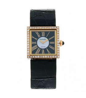 Chanel Mademoiselle diamonds and gold watch