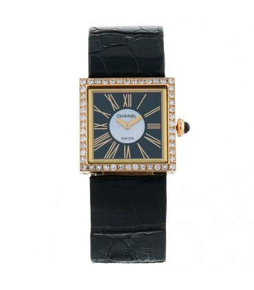 Chanel Mademoiselle diamonds and gold watch