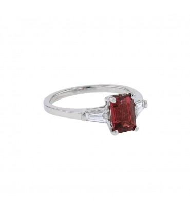 Diamonds, tourmaline and gold ring