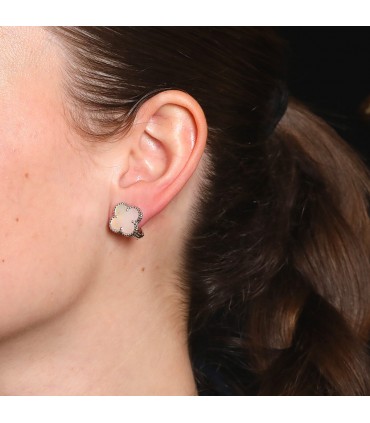 Van Cleef & Arpels Vintage Alhambra mother of pearl and gold earrings