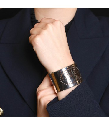 Hermès Eclipse silver bracelet