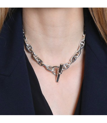 Hermès Chaîne d’Ancre silver necklace