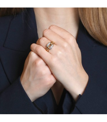 Hermès diamonds and gold ring