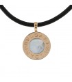 Bulgari Bulgari mother of pearl, onyx, stainless steel and gold necklace