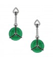 Diamonds, onyx, jade and gold earrings