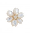 Van Cleef & Arpels Rose de Noël, diamonds, mother of pearl and gold brooch