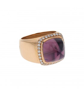 Fred Pain de Sucre amethyst, diamonds and gold ring