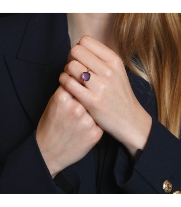 Amethyst and gold ring