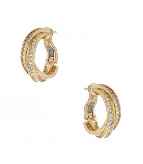 Cartier Trinity diamonds and gold earrings