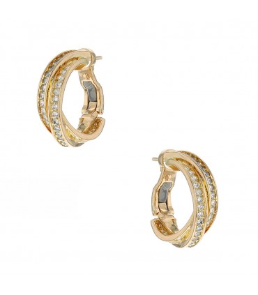 Cartier Trinity diamonds and gold earrings