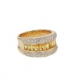 Poiray yellow sapphires, diamonds and gold ring