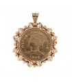 Gold coin brooch pendant