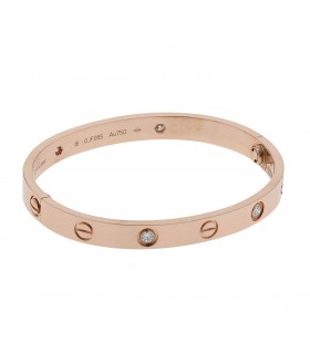 Bracelet Cartier Love 4 Diamants Taille 16