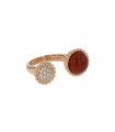 Van Cleef & Arpels Perlée Couleur cornaline, diamonds and 18k gold ring