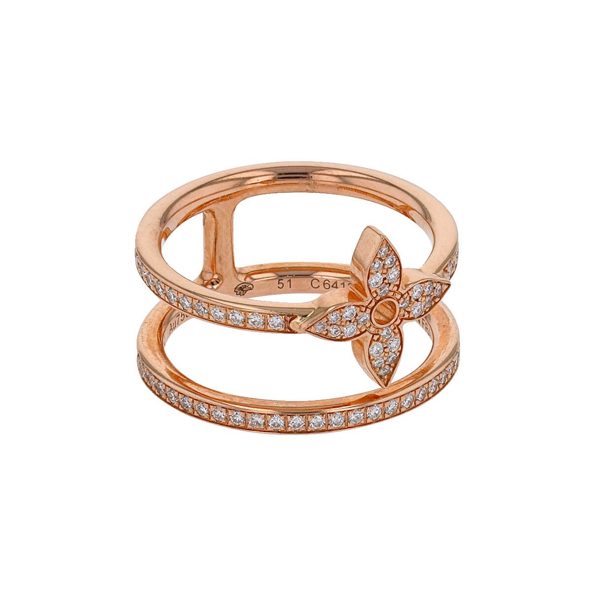 Louis Vuitton Idylle Blossom diamonds and gold ring