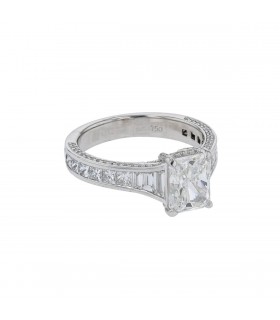 Bague solitaire or et diamant - GIA 1,80 cts G SI1