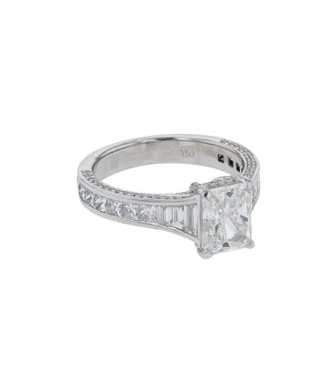 Bague solitaire or et diamant - GIA 1,80 cts G SI1