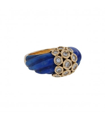 Van Cleef & Arpels lapis lazuli, diamonds and gold ring