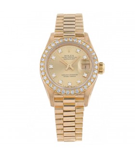 Rolex DateJust diamonds and gold watch Circa 1992
