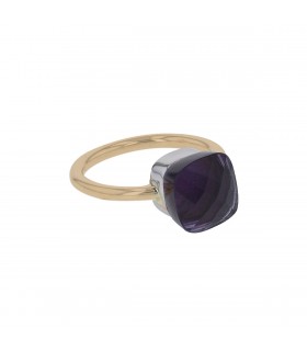 Amethyst and gold ring